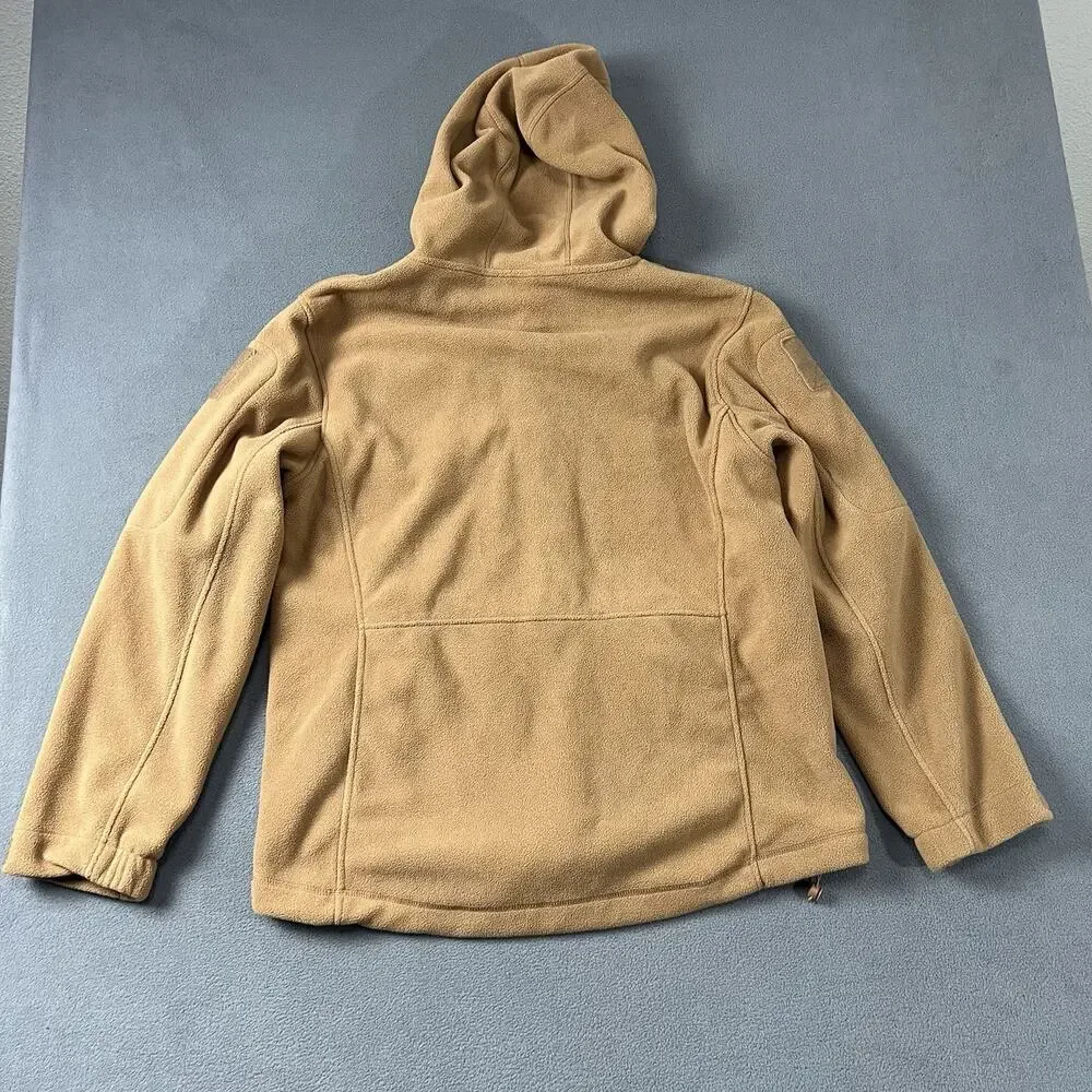 Baerskin Tactical Hoodie 4.0 Mens Large Beige Full Zip Up Fleece Military